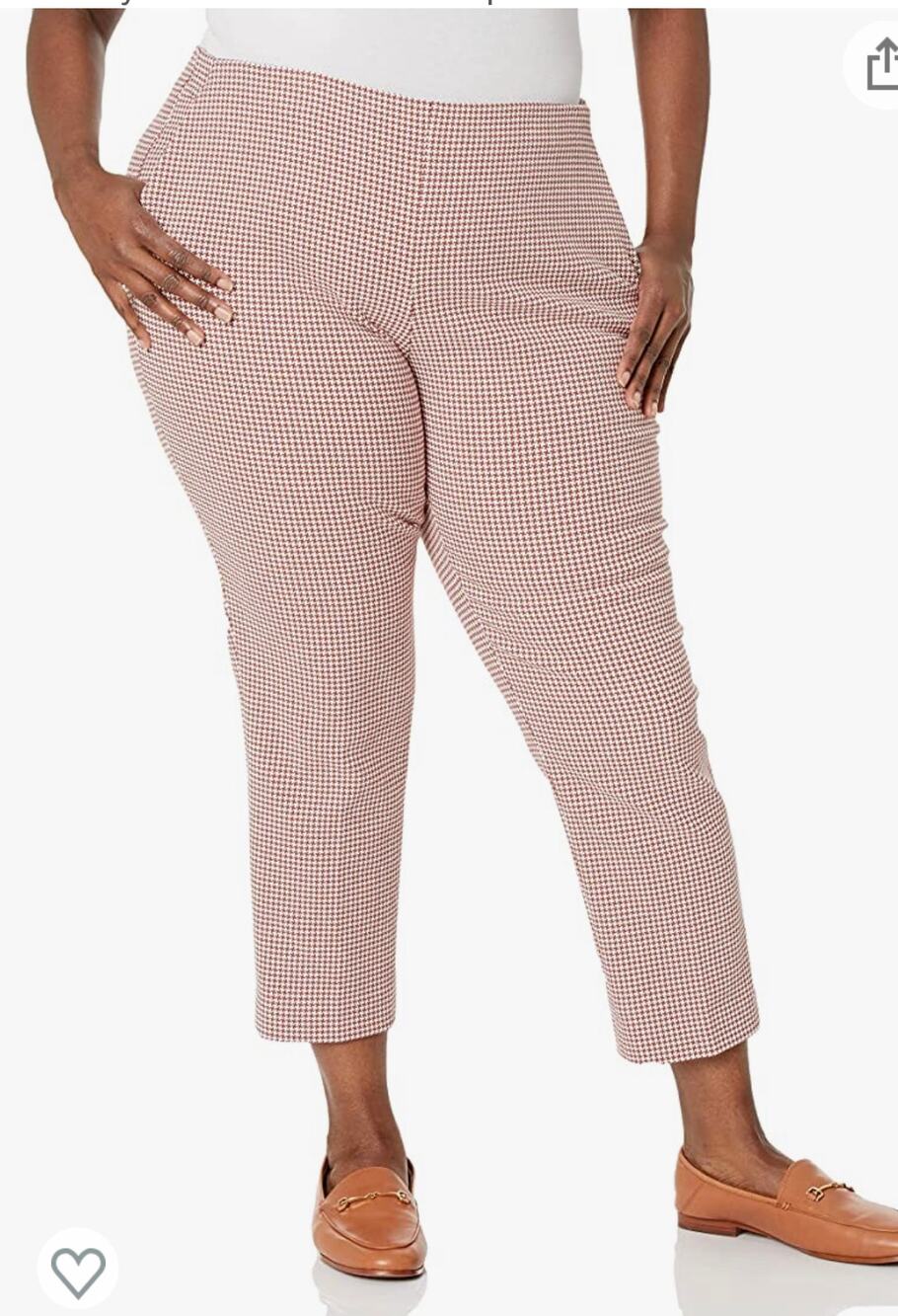 Theory Office Ready Treeca Ankle Length Pants Brown Houndstooth Print 16